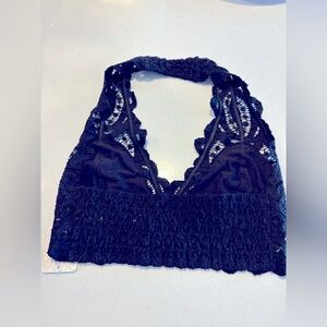 Free people Lace Halter Bralette - Black
